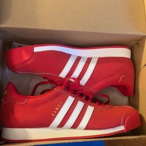ADIDAS SAMOA ORIGINALS RED AND WHITE